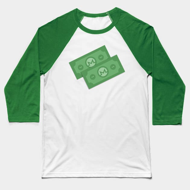 Monero Notes Baseball T-Shirt by cryptogeek